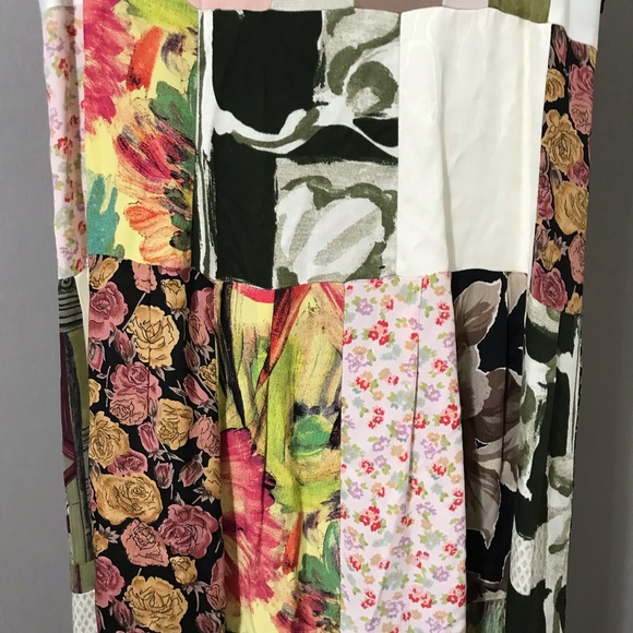 Vintage LBW Allover Patchwork Floral Artsy Maxi Tunic Dress Sz-4X - Picture 9 of 12